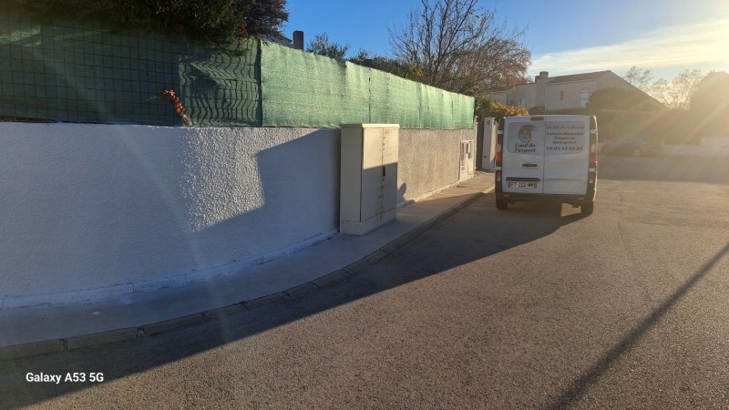 reparation clôture et mise en peinture au graco à Baillargues à côté de Montpellier 