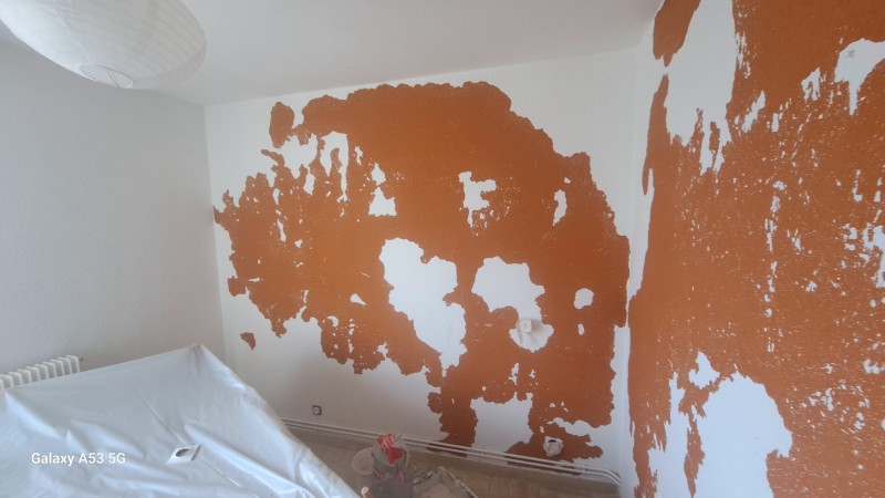 Redressage gouttelette et mise en peinture chantier grande motte